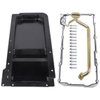 Rear Engine Oil Pan w/ Gasket For GM LS LS1 LS2 LS3 LS6 7 Quarts Black Aluminum