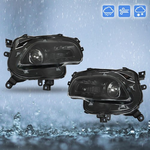 Driver + Passenger Pair Headlights Fit For Jeep Cherokee 2014-2018 Headlamps