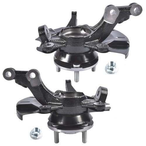 2Pcs Front Steering Knuckle Assembly for Dodge Attitude Hyundai Accent 1.4L 1.6L