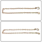 W/Hooks G70 3/8in × 8FT Trailer&Truck Transport Bundle Chain Steel Gold 6600lbs