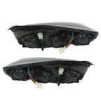 RH & LH Headlights Headlamps Housing Halogen Black For Chevy Malibu 2004-2008
