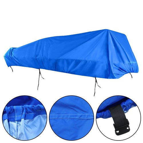 21-24Ft Waterproof Pontoon Boat Cover Trailerable Heavy Duty Fabric Blue New