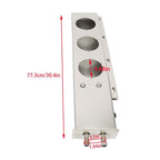 30" Stainless Steel Mud Flap Hanger w/ Light Cutouts Spring Loaded 2 1/2 Pattern