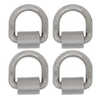 4 Pack 3/4" Heavy Duty Weld On Forged D Rings with Welding Clips, 26,500 lbs