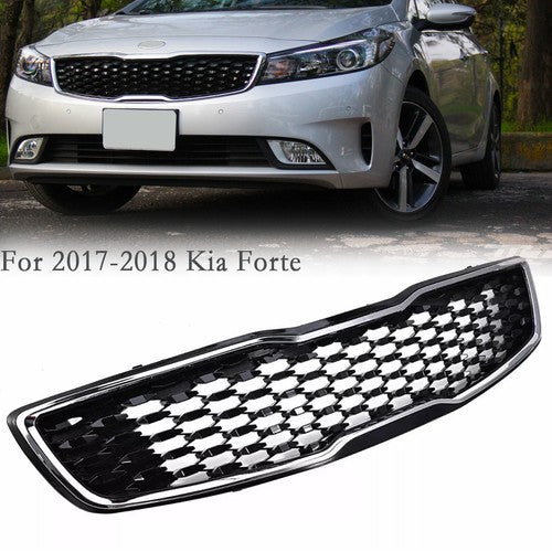86350B0010 Front Upper Grille Chrome for 2017-2018 for Kia Forte Sedan LX SX