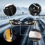 Headlight Black Pair Projector For Chrysler 300 11-14 Passenger + Driver Side