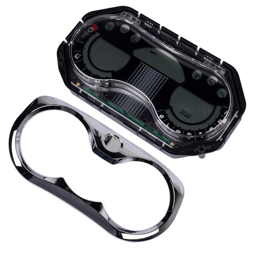 LCD Speedometer Gauge Cluster with Chrome Bezel Fits for Sea-Doo GTI Rental SE
