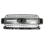 Plastic Gray Front Upper Hood Grille New For Ford F-150 XLT XL 2018 2019 2020