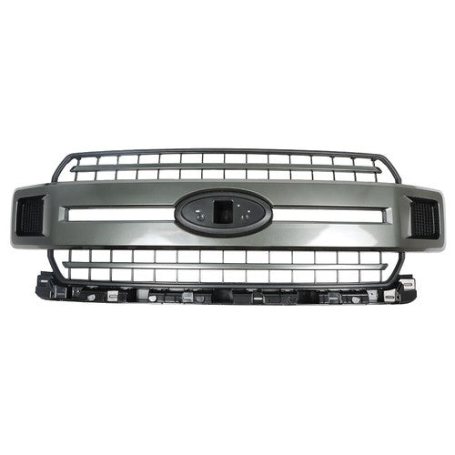 Plastic Gray Front Upper Hood Grille New For Ford F-150 XLT XL 2018 2019 2020