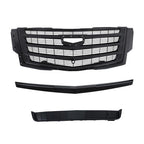 Gloss Black Front Center Mesh Grille Fit For Cadillac Escalade 2015-2020 3Pcs