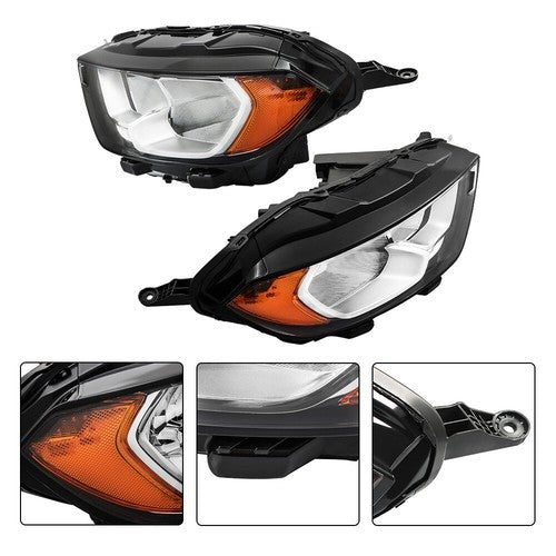 For Ford EcoSport S Sport 2018-2022 LH+RH Headlights Headlamps Halogen Chrome