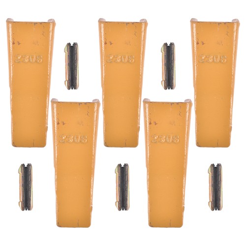 23 230 Series 230S Bucket Teeth with 23TF/23FP Flex Pins for Excavator 5 Piece