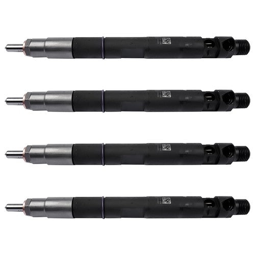 4Pcs Common Rail Diesel Fuel Injectors Black Fits JCB T4 Excavator 444 Engine