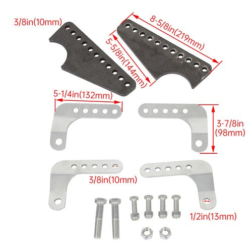 Coil Over Shock Mount Kit Universal Lower Adjustable Kit Up to 3" Axle Tube
