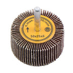 Aluminum Oxide Shank Mounted Flap Wheels, 2" x 1" x 1/4", 120 Grit - 5 Pack