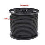 3/8in×250ft Nylon Solid Braid Rope High UV Abrasion Resistance Industrial Black