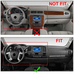 Black Dash Cover Textured Overlay for Silverado 1500 LS LT 2007-2013 1-Piece