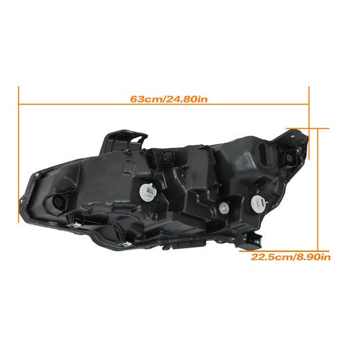 Headlight Headlamp Chrome Housing For Honda Civic 2016-2019 Passenger Right Side