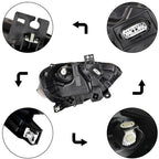 LED DRL Projector Headlight Lamp Black Right Side Fit For Ford Mustang 2018-2020