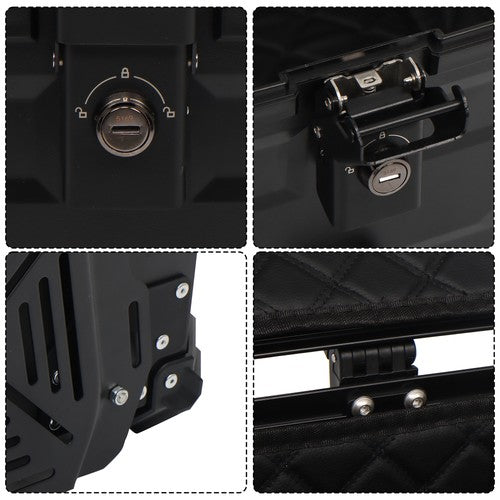45L Motorcycle Rear Tour Box Top Case with Security Lock Helmet Case Waterproof