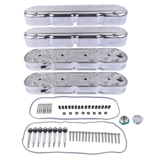 LS Smooth Cast Aluminum Valve Cover w/Coil Mounts Cover for Chevy GM LS Polished