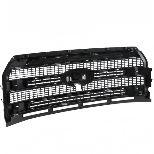 Front Upper Grille for Ford F-150 Platinum 2015-2017 Camera Hole Matte Black