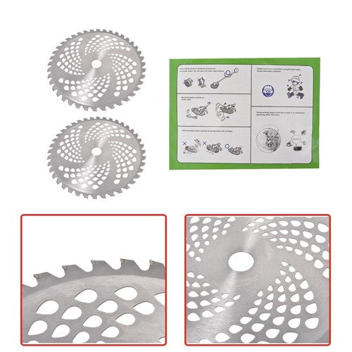 2 Pack For Cutter Trimmer Weed Eater 10" x 40t Carbide Tip Brush Blades