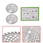2 Pack For Cutter Trimmer Weed Eater 10" x 40t Carbide Tip Brush Blades