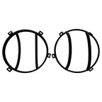 Fit 2007-2018 Jeep Wrangler JK Black Headlight Headlamp Guard Round Cover Kit