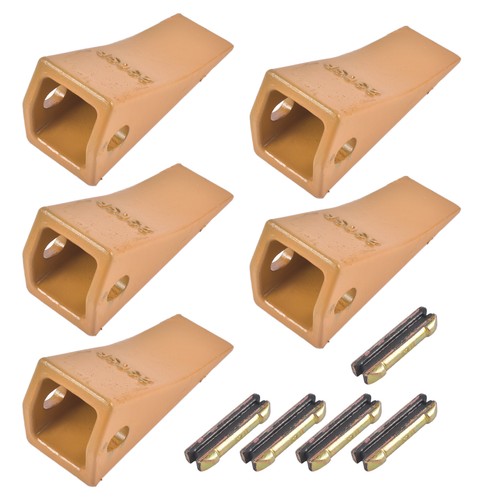5Pcs 230SP Casting Bucket Teeth & TF23P Flex Pins for Backhoe Skid Steer Loader