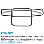 Bumper Grill Brush Guard for 07-13 Chevy Silverado 1500 New Body Style