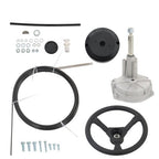 Marine Boat Rotary Steering System Outboard Kit 17 Feet & 17" Steering Cable USA