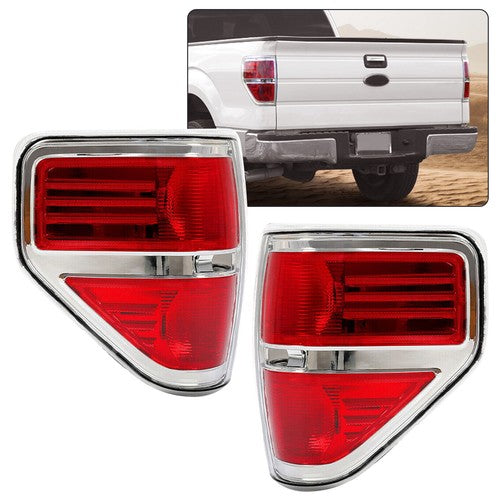 Rear Tail Lights Brake Lamps Assembly Kit for 2009-2014 Ford F-150 Pickup Truck