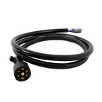 6 Feet 7-Pin 7-Way Trailer Cable Cord Wire Harness Light Plug Connector
