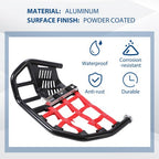 Nerf Bars Heel Guards Side Steps For Honda TRX450R 450ER Red Nets Black Nerfs