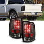 Black Housing Smoked Lens Tail Lights Brake Lamps Fit For Dodge Ram 1500 09-18