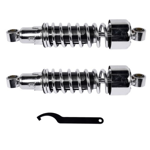 Pair 11.75" Chrome Rear Shocks For Harley Sportster XL 883 1200 FXR Street Glide