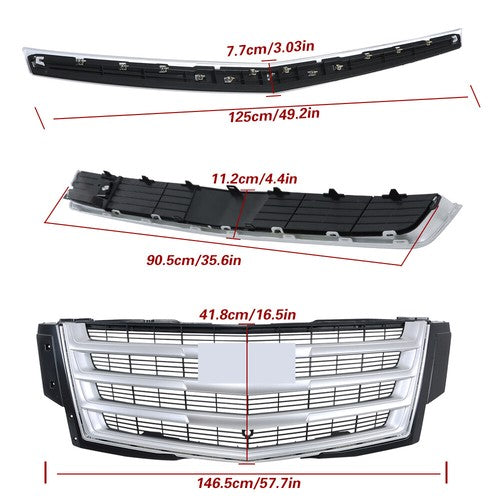 New Bumper Grille Hood Molding Lower Front For Cadillac Escalade 15-20 Plastic