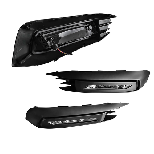 Front Bumper Lower Grille & DRL Fog Light Lamp for 2016-2018 for Honda Civic