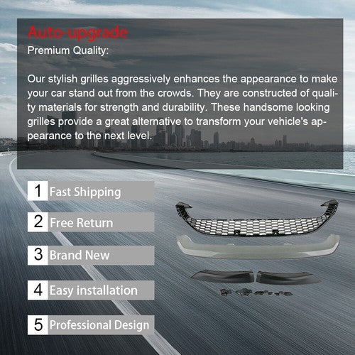 Fit For Ford Focus 2015 2016 Front Bumper Lower Grille Grill Plastic 3PCS Lips