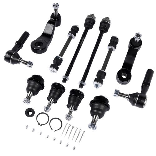 12Pcs Front Ball Joints Tie Rods Idler Pitman Arm for Chevy Silverado 2500 3500