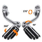 Long Highway Foot Pegs Fit for Harley Touring Road King Street Glide 1 1-4 Bars