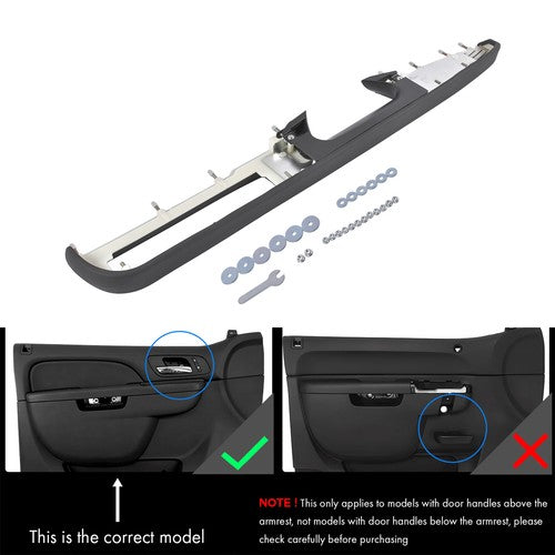 Front Driver Side Door Armrest Repair Black for Chevrolet Tahoe Silverado 10-14