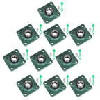 10PCS UCF205-16 Pillow Block Flange Bearing 1" Bore 4 Bolt Solid Base