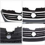 For 2009-2012 VW Volkswagen Passat CC Front Bumper Upper Grille Black Chrome