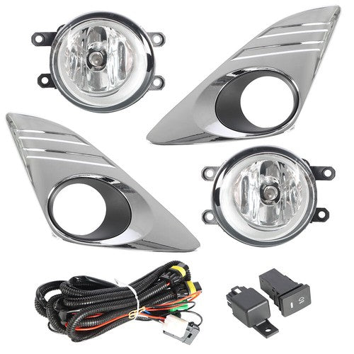 Halogen Fit For Toyota Camry L LE XLE 2012-2014 LH&RH w/Wiring+Switch Fog Lights