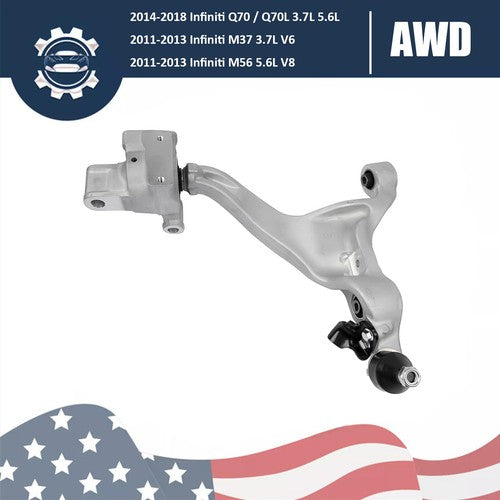 Front Left Side Lower Control Arm for Infiniti Q70 Q70L M37 M56 3.7L V6 5.6L V8