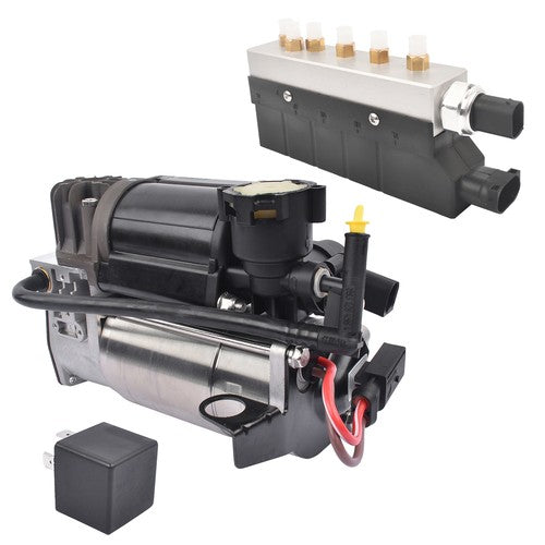 Air Suspension Compressor Pump + Valve Control Unit For Mercedes S-Class W220