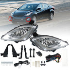 Front Bumper Fog Lights Lamps+Wiring+Switch For 2011-2013 Hyundai Elantra Clear