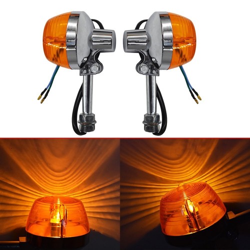 For Honda CT70 CT90 XL100 CB350 CM400 CB450 CB750 Turn Signal Light 8mm 12V Pair